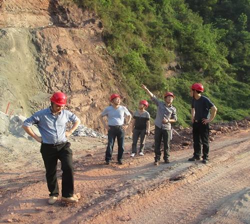 董蜀良、汪輝德到蟠龍湖水庫項目部檢查指導工作