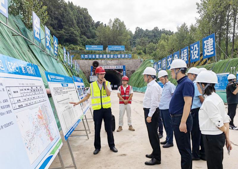 蒼溪縣委主要領導蒞臨亭子口項目蔡家山隧洞督導檢查